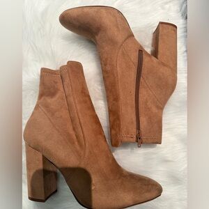 Aldo Brown Suede Heeled Boots
